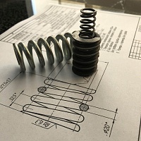 Как правильно начертить пружину